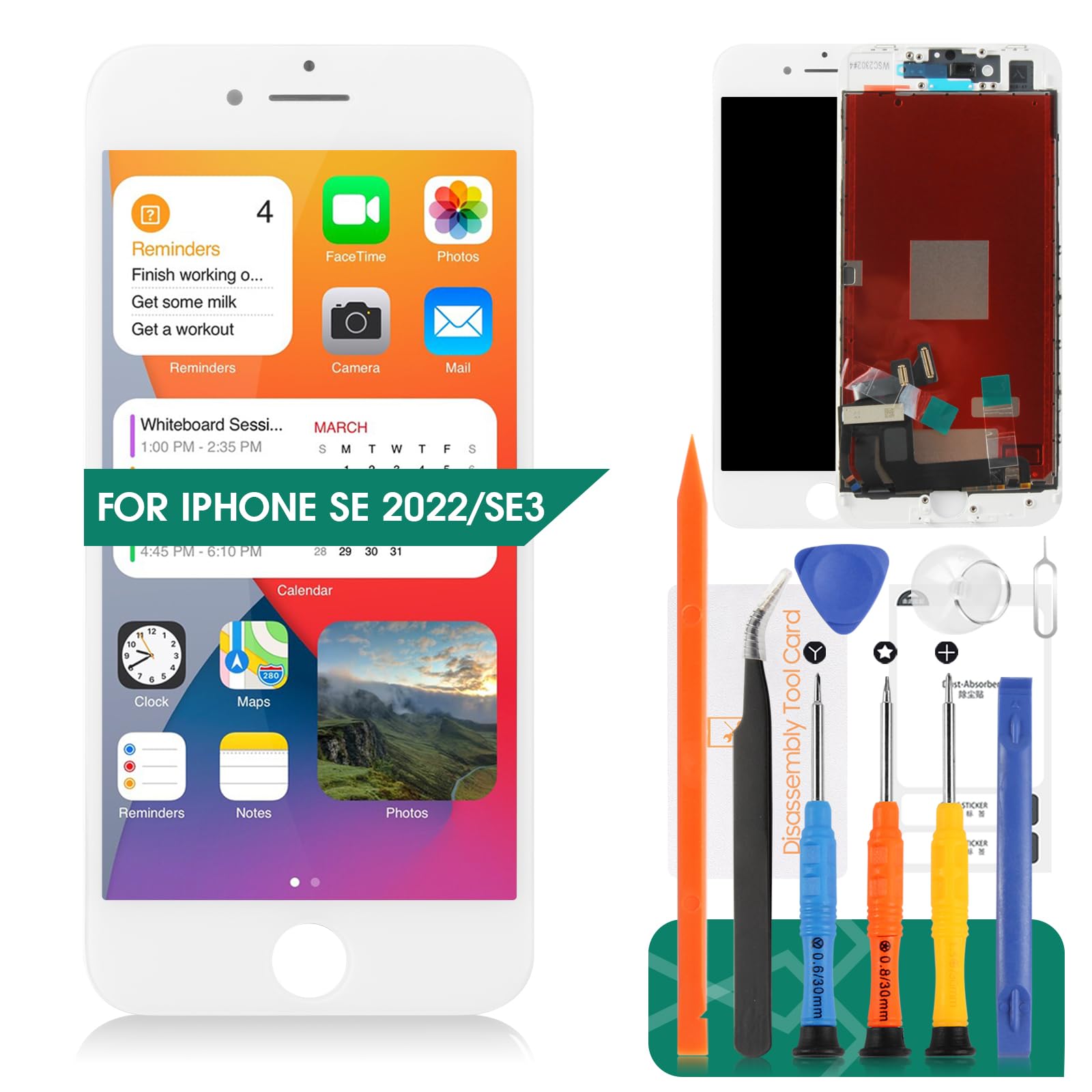 Amazon.com: SRJTEK For iPhone SE 2022 Screen Replacement for